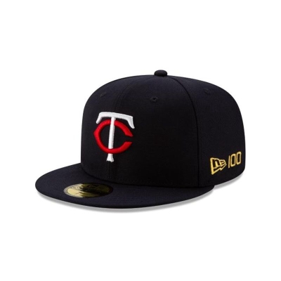 Black Minnesota Twins Hat - New Era MLB Team Color 59FIFTY Fitted Caps USA4059372